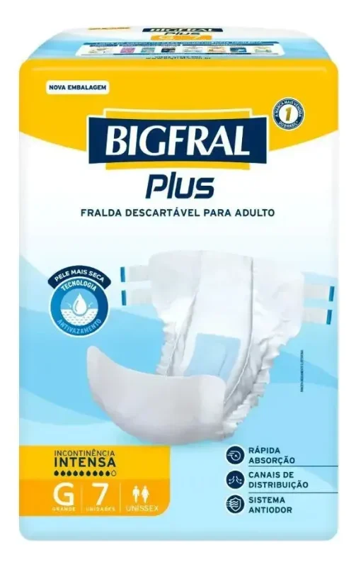 FRALDA GERIATRICA TAM MEDIO C/7 UN - BIGFRAL