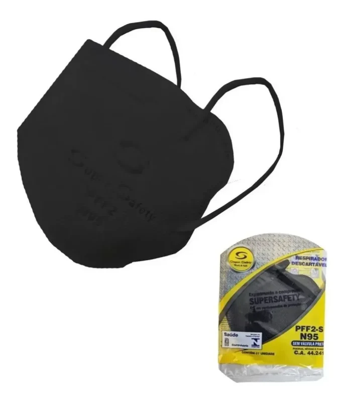 MASCARA PFF2S N95 C/ELAST ORELHA PRETA - SAFETY