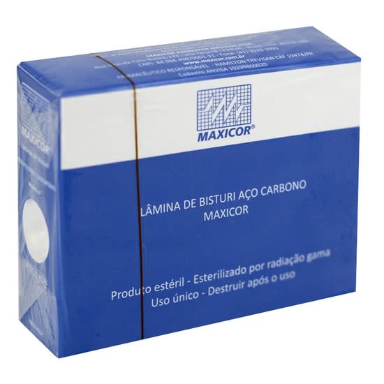 LAMINA BISTURI CARBONO N. 22 - MAXICOR