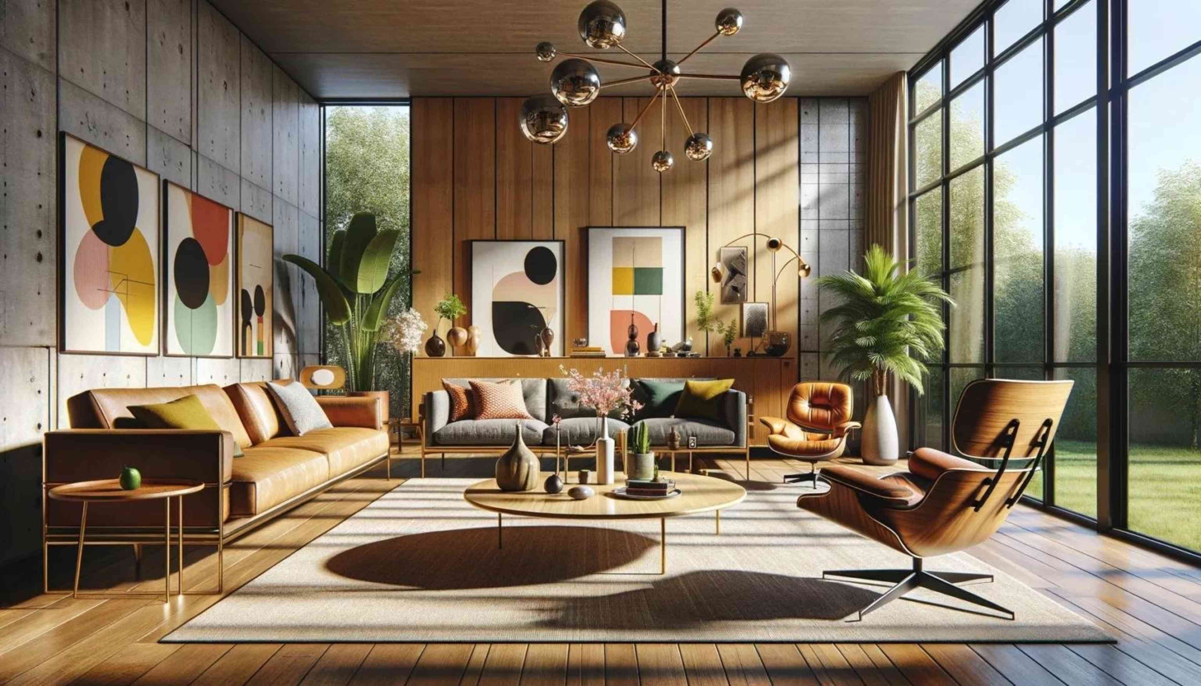 Luxurious living room with premium furniture