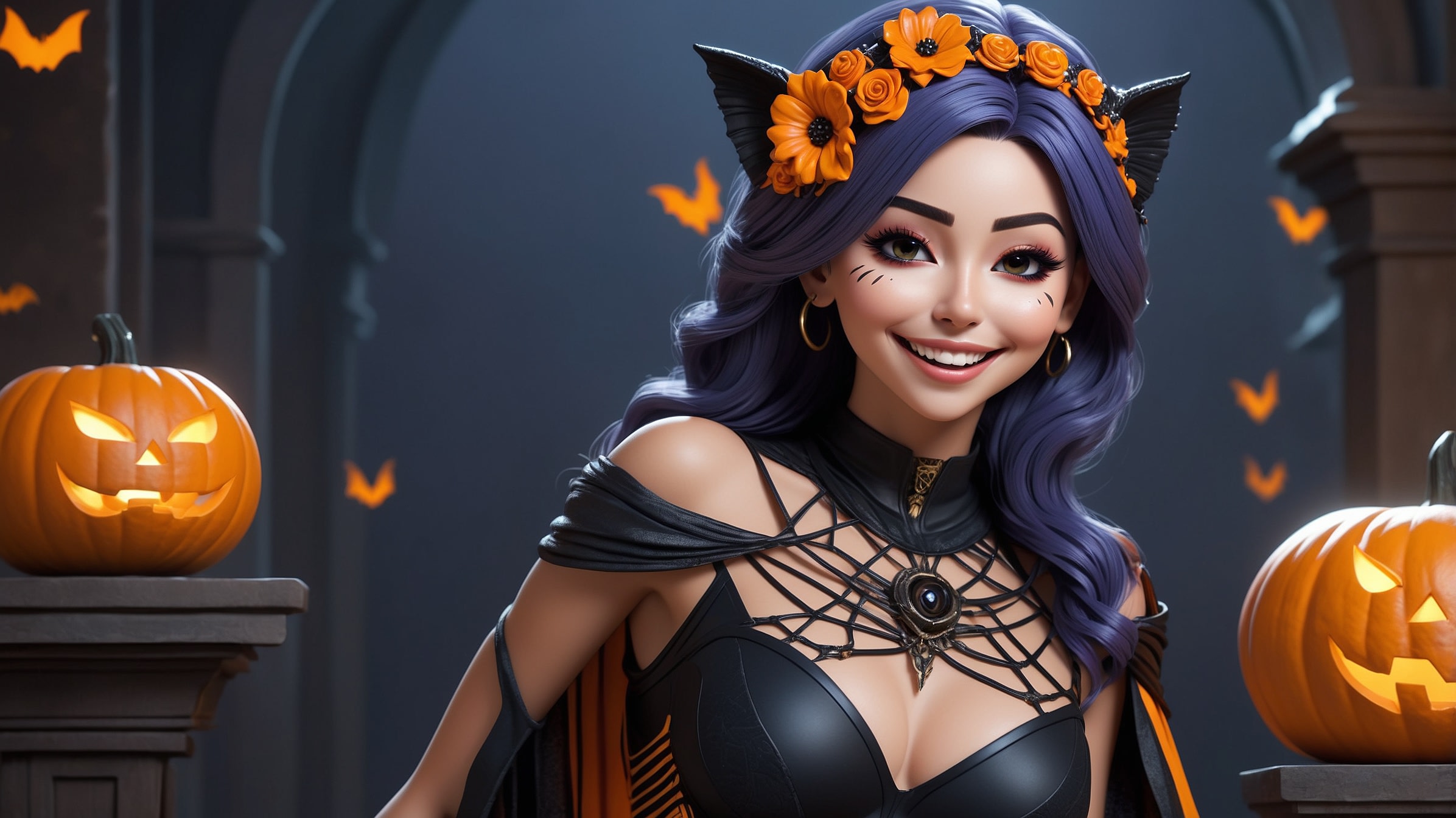 Leonardo AI | Athena Character Reference | Happy Halloween!