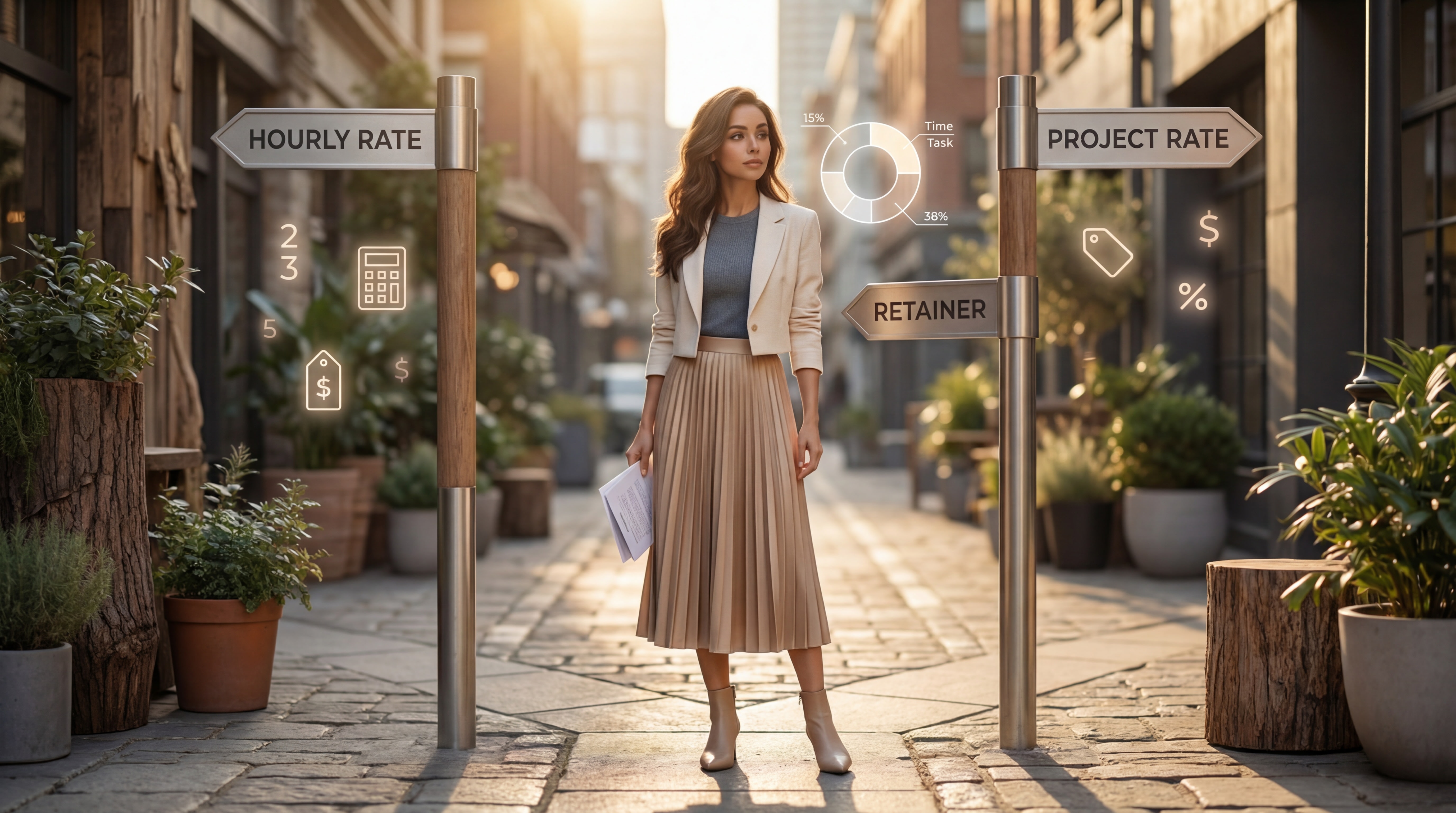 Athena Character @ openart.ai | Pricing Decision Crossroads