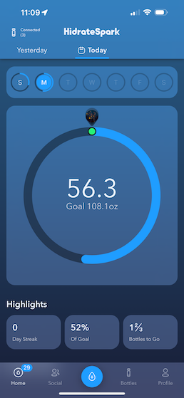 HidrateSpark ios app.