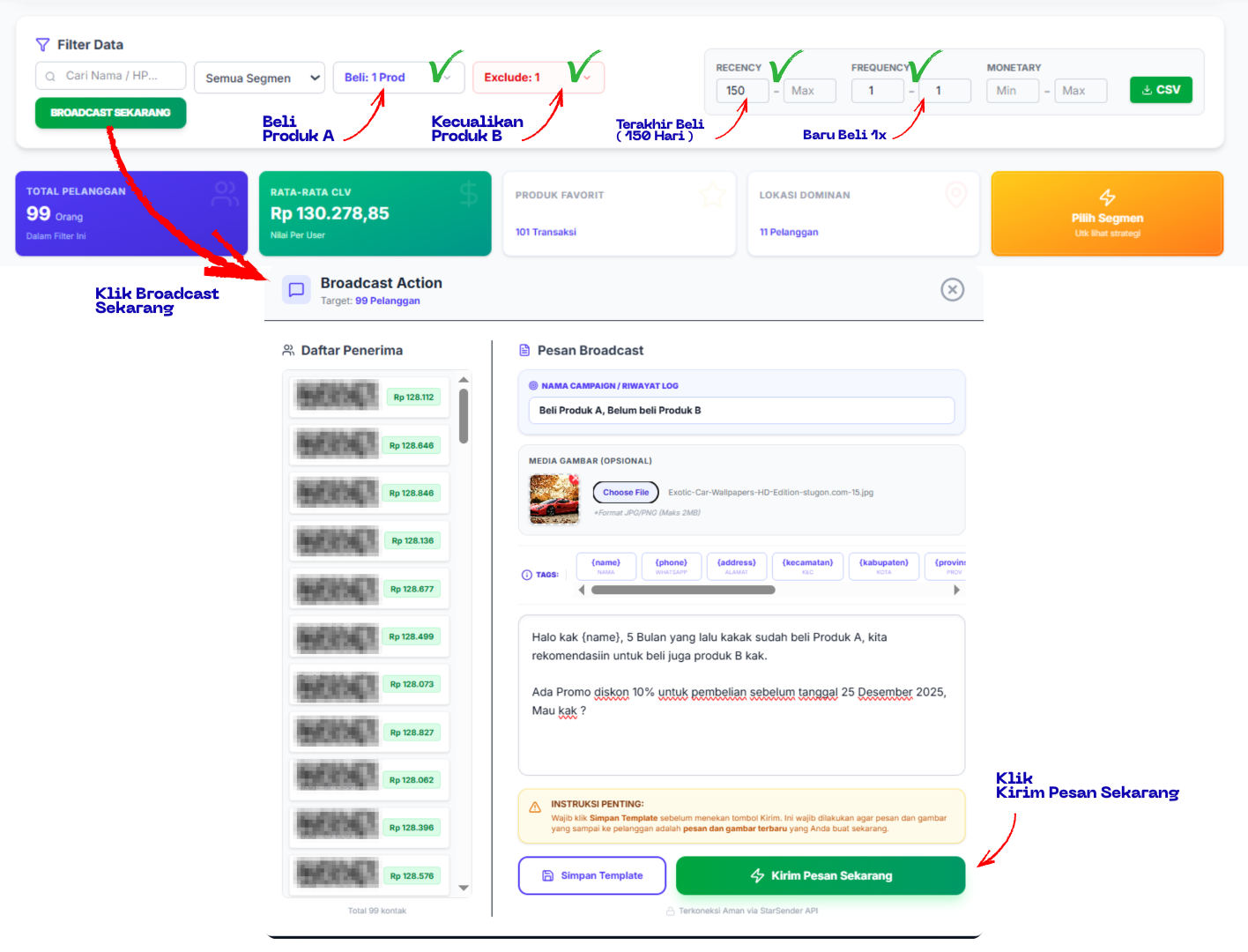 Preview Fitur Broadcast CRMAuto