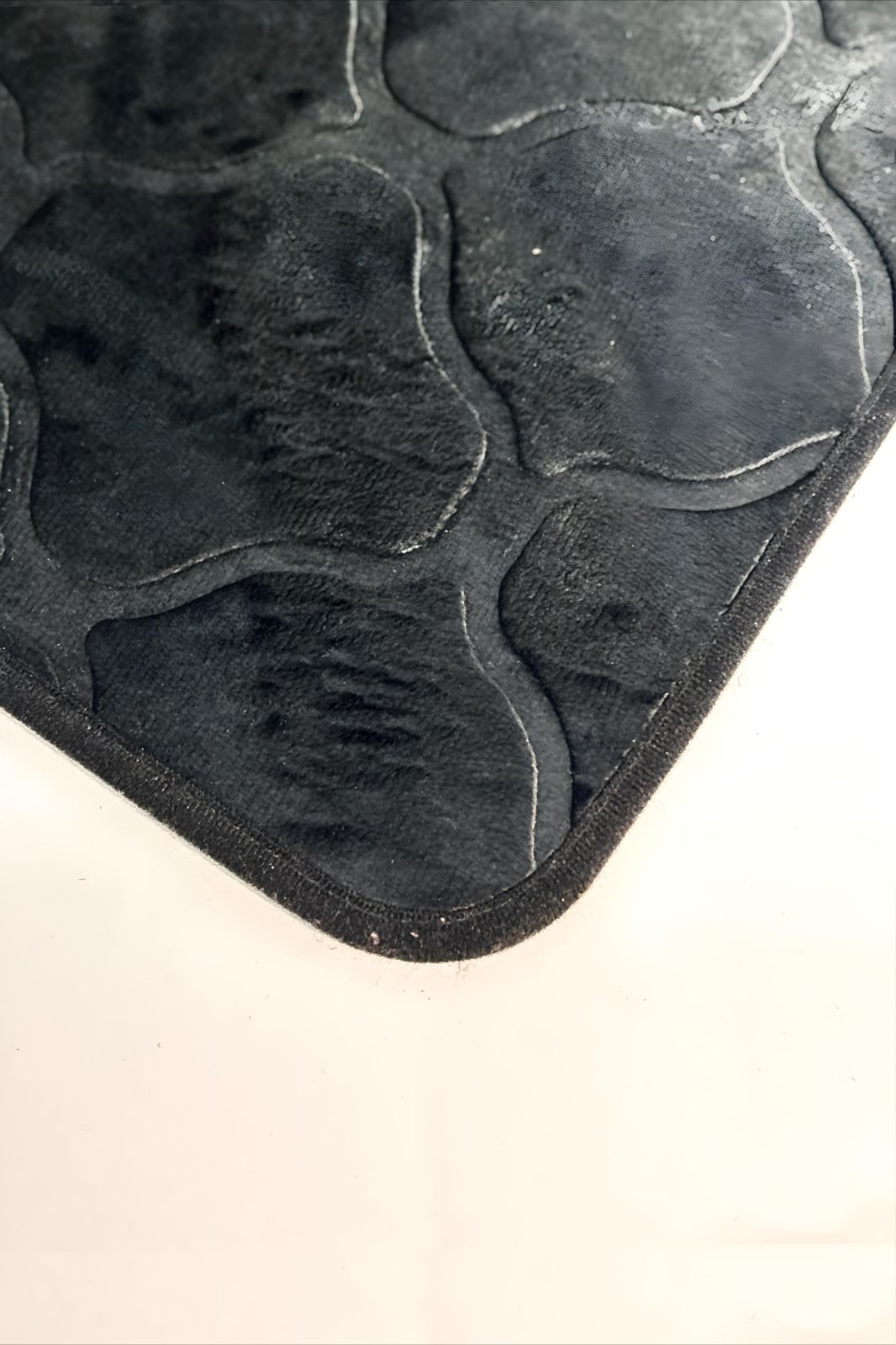 Black Valvet Stone Mat 40x60 cm | Room Mat | Bedside Mat| Entrance Mat 3