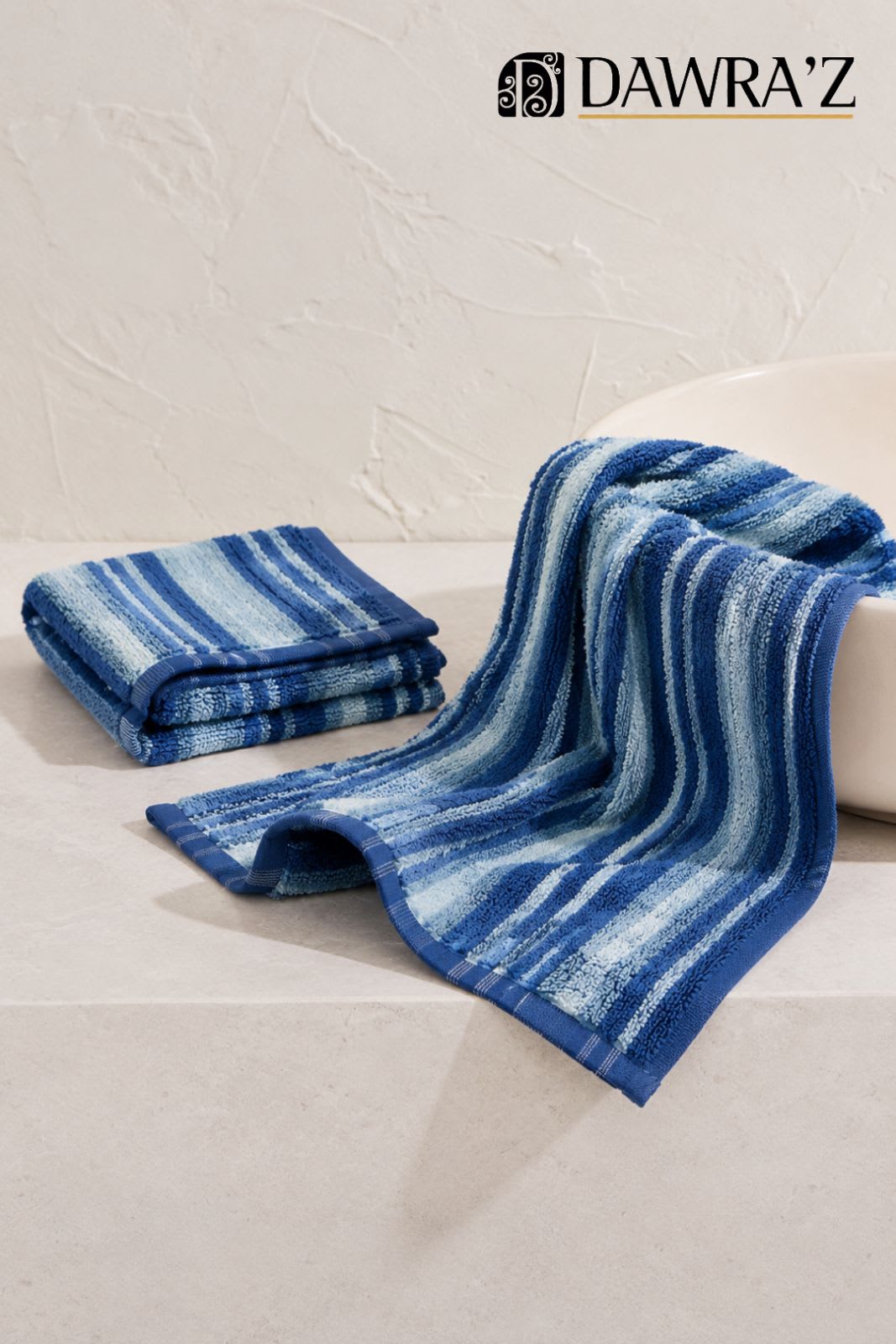 Denim Blue Stripe | 1 pcs Hand Towel | 50x80 cm 2