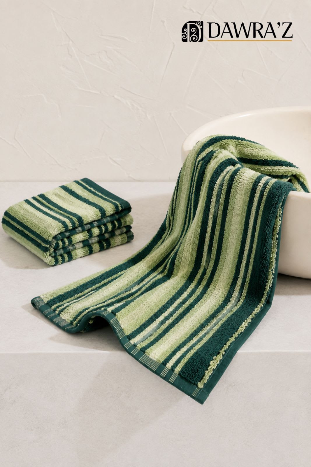 Forest Green Stripe | 1 pcs Hand Towel | 50x80 cm 2