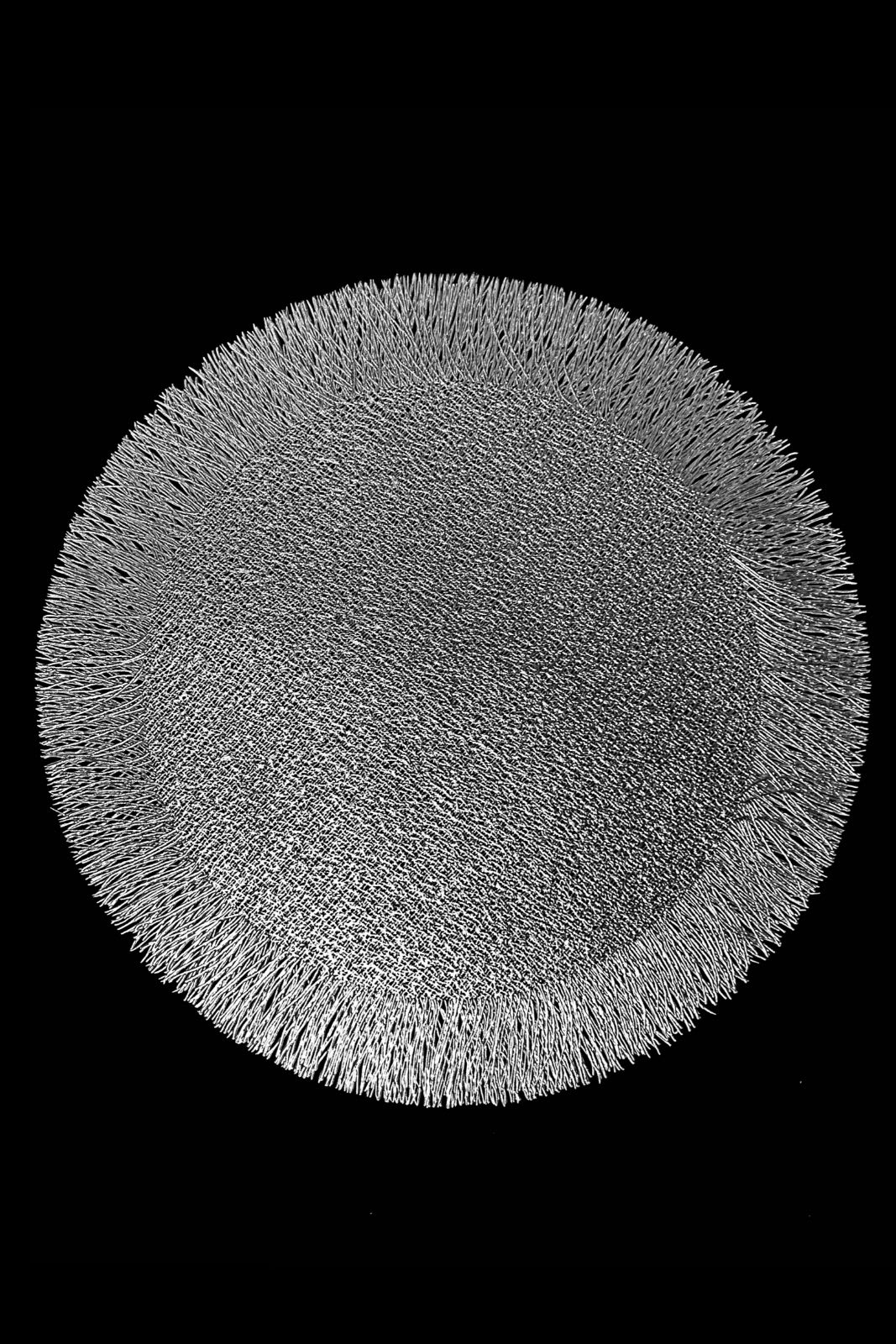 Metallic Grey 6 pcs Dining Placemats | PVC Rubber Embossed 15" Round 2