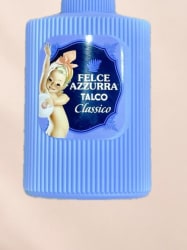 فلتشي أزورا Talco Classico — بودرة — تفاصيل الملصق الأصلي