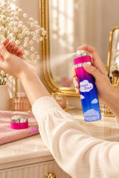 Sweet Cloud — البخاخ الوردي والأزرق — توضيح الاستخدام