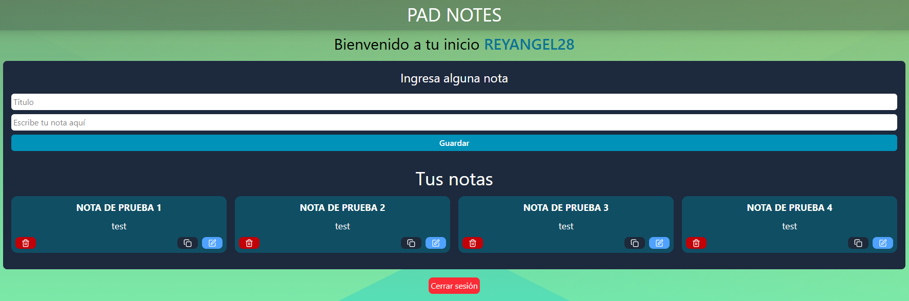 Lista de Notas