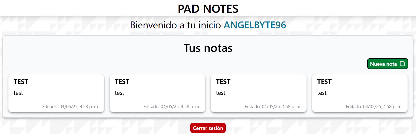 Lista de Notas