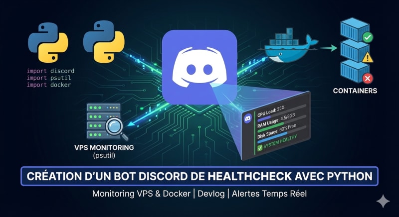Illustration de l'article Création d'un bot discord de healthcheck avec Python