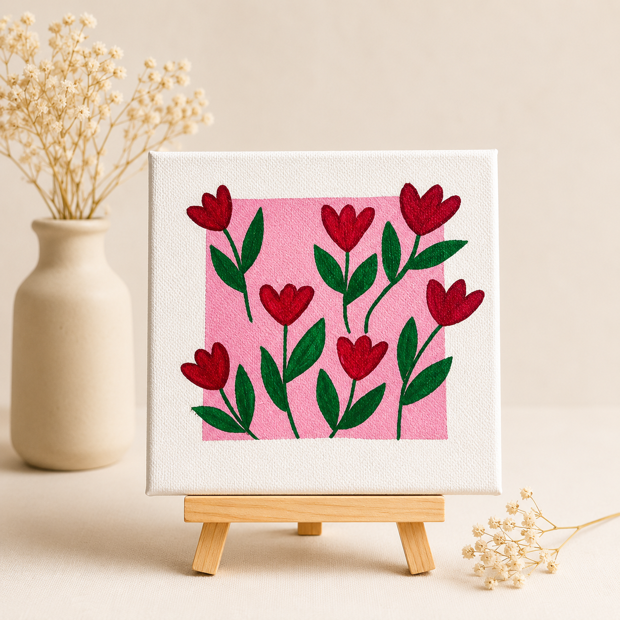 Mini Canvas Flowers 