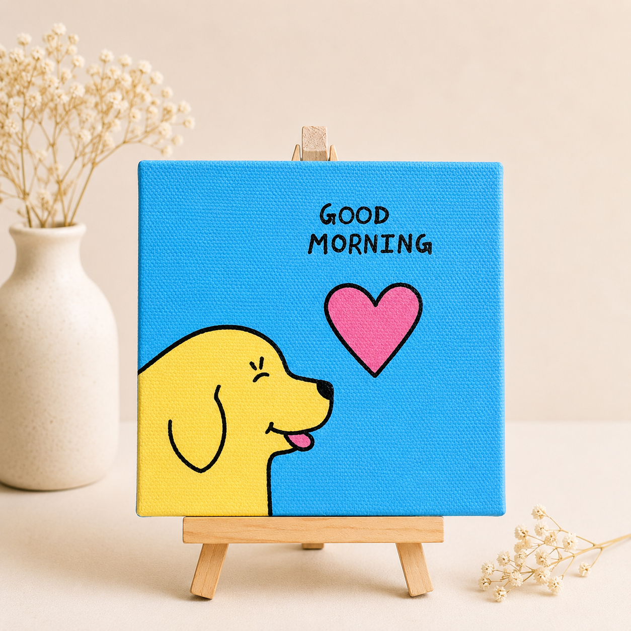 Mini Canvas Cute Dog