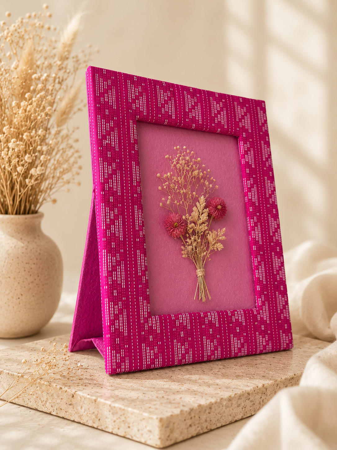 Handcrafted Hand Block Printed Fabric Photo Frame