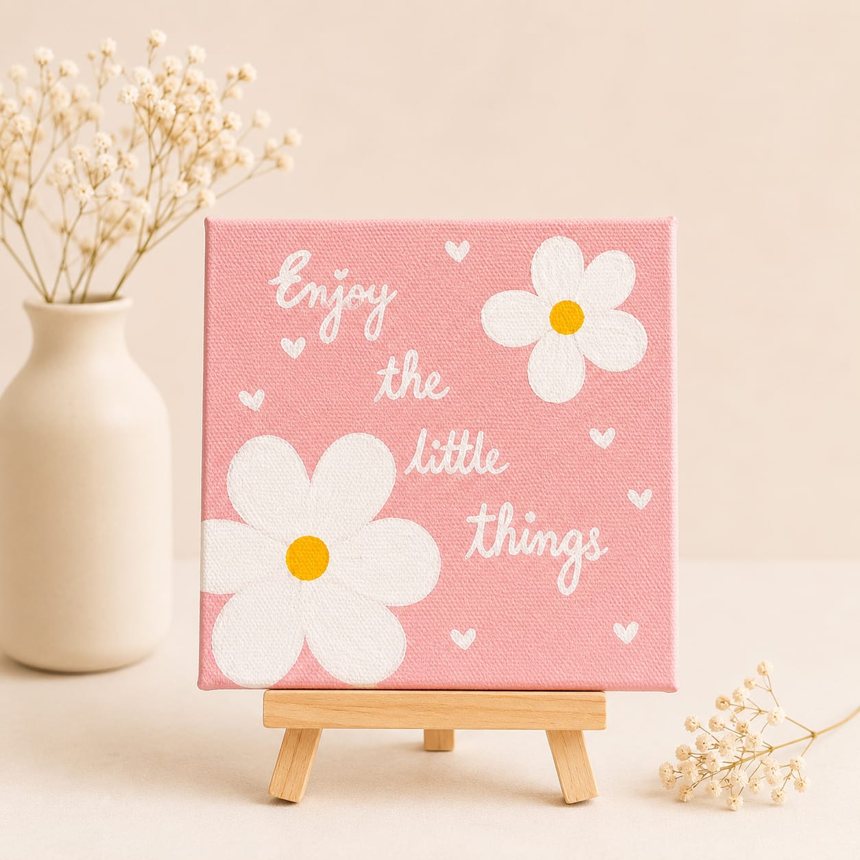 Hand-Painted Mini Canvas – Unique Home Décor