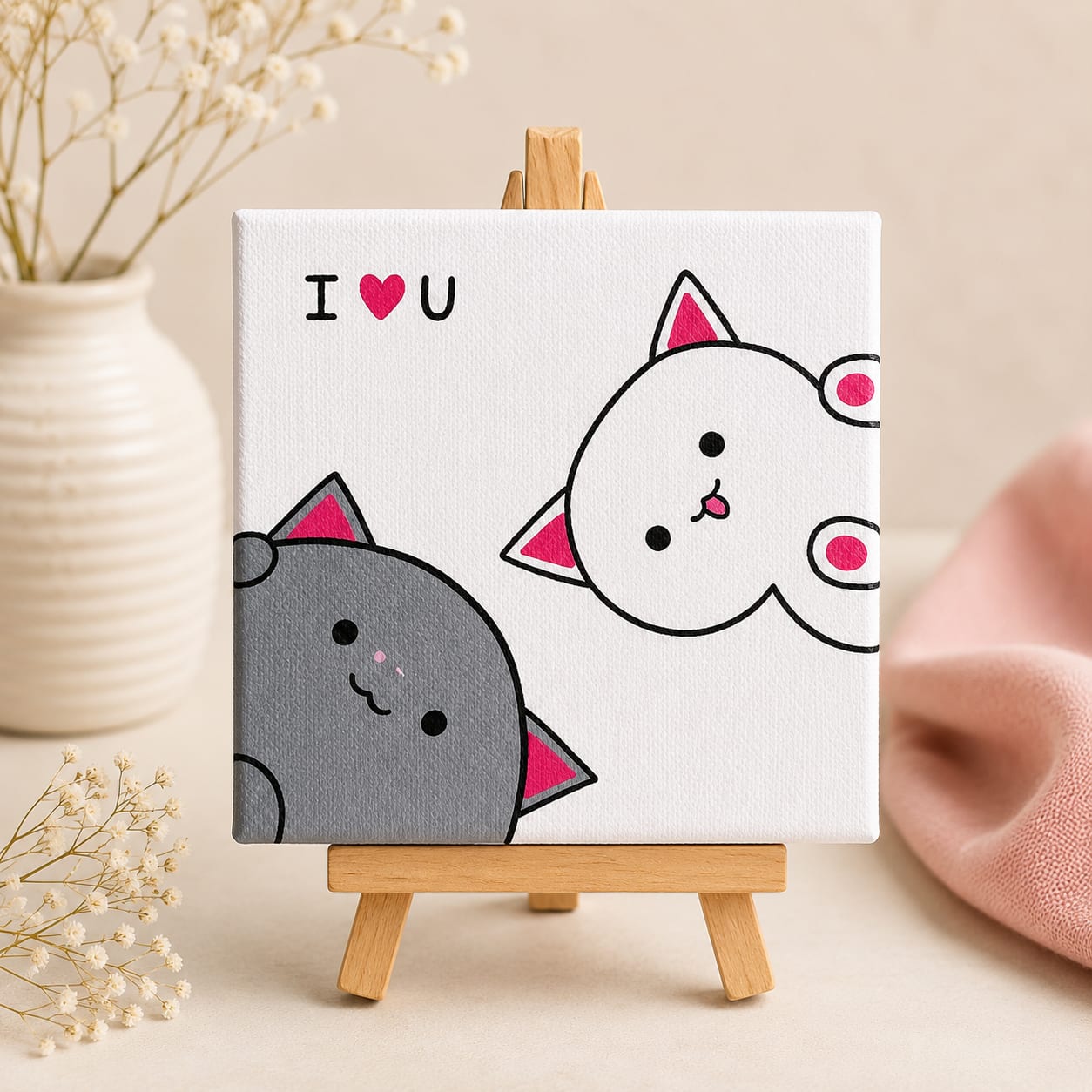 Hand-Painted Mini Canvas – Unique Home Décor