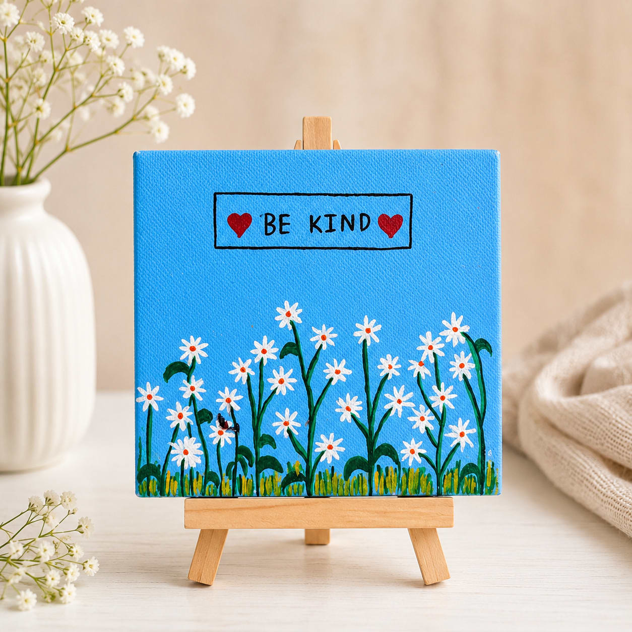 Hand-Painted Mini Canvas – Unique Home Décor