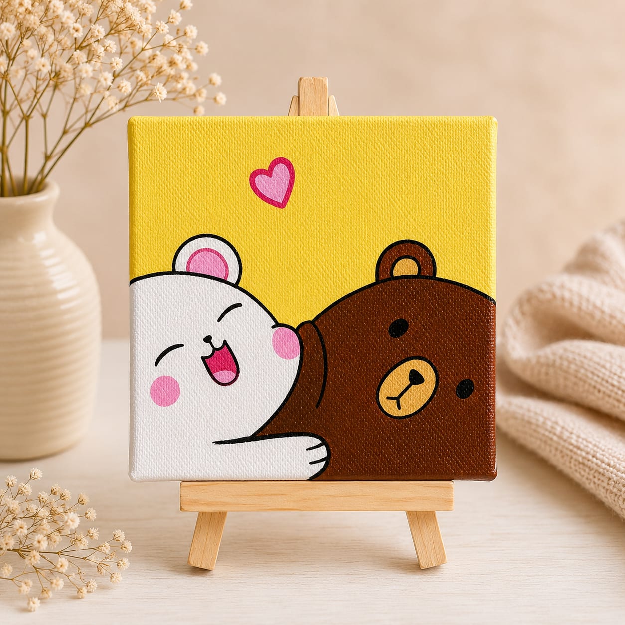 Hand-Painted Mini Canvas – Unique Home Décor