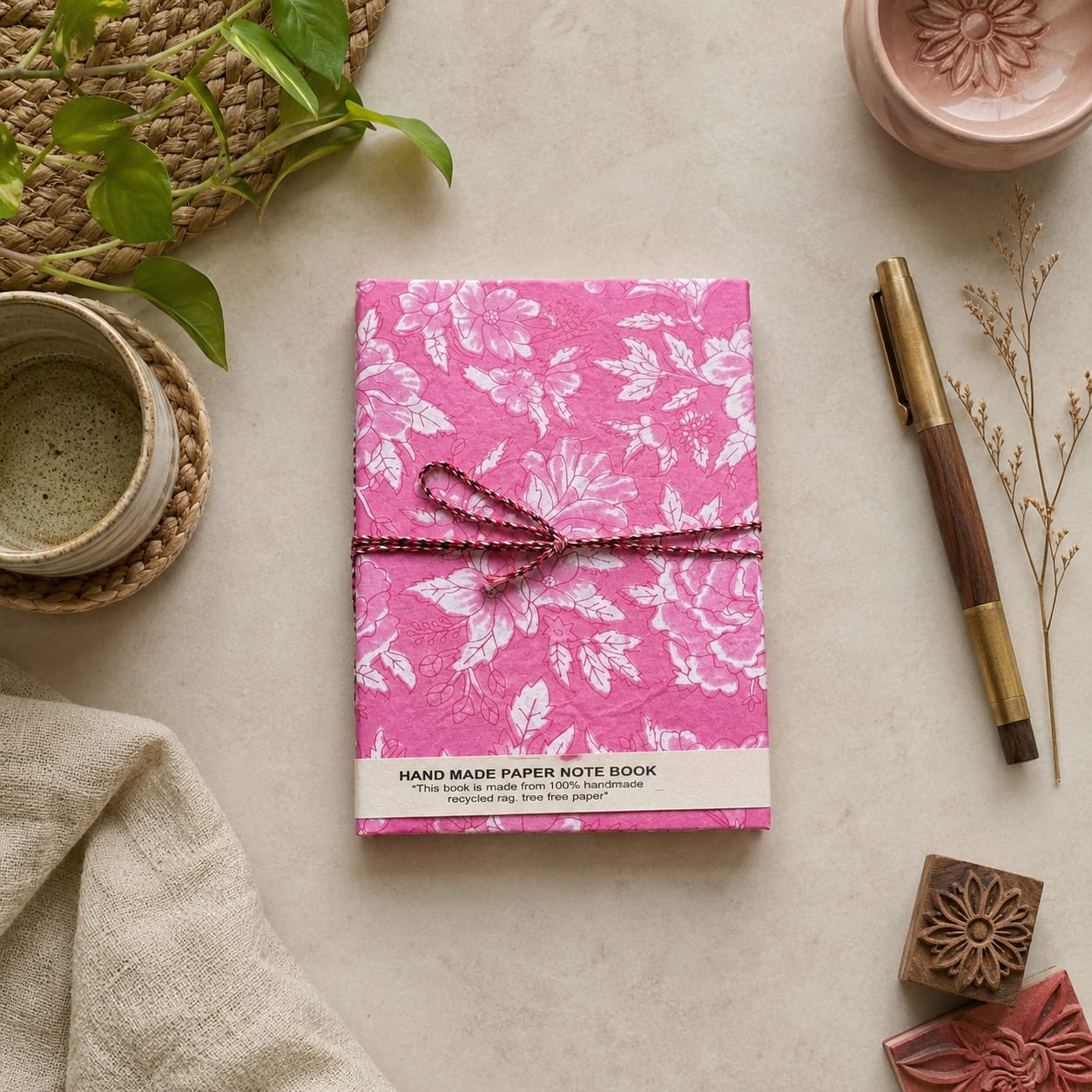 Handmade Hand Block Printed Diary – Artisan Journal & Notebook