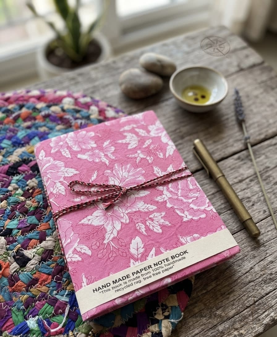 Handmade Hand Block Printed Diary – Artisan Journal & Notebook — image 2