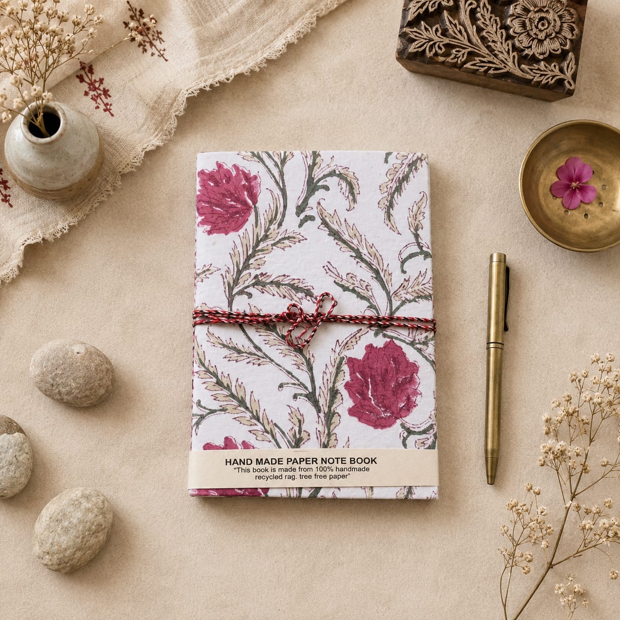 Handmade Hand Block Printed Diary – Artisan Journal & Notebook