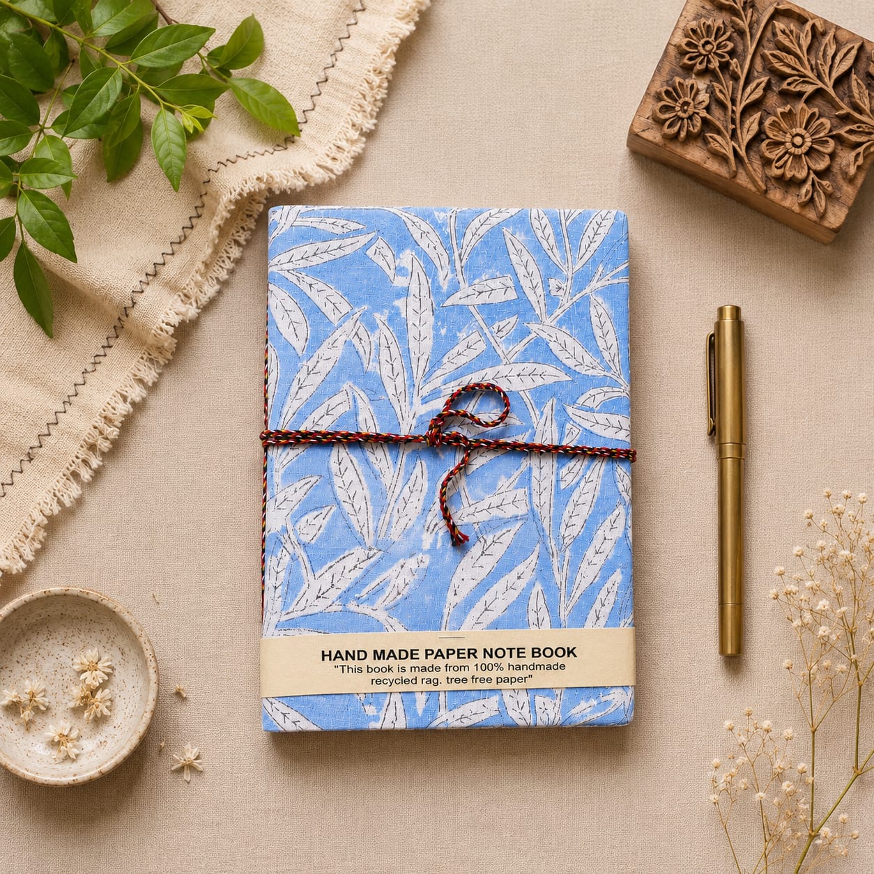 Handmade Hand Block Printed Diary – Artisan Journal & Notebook