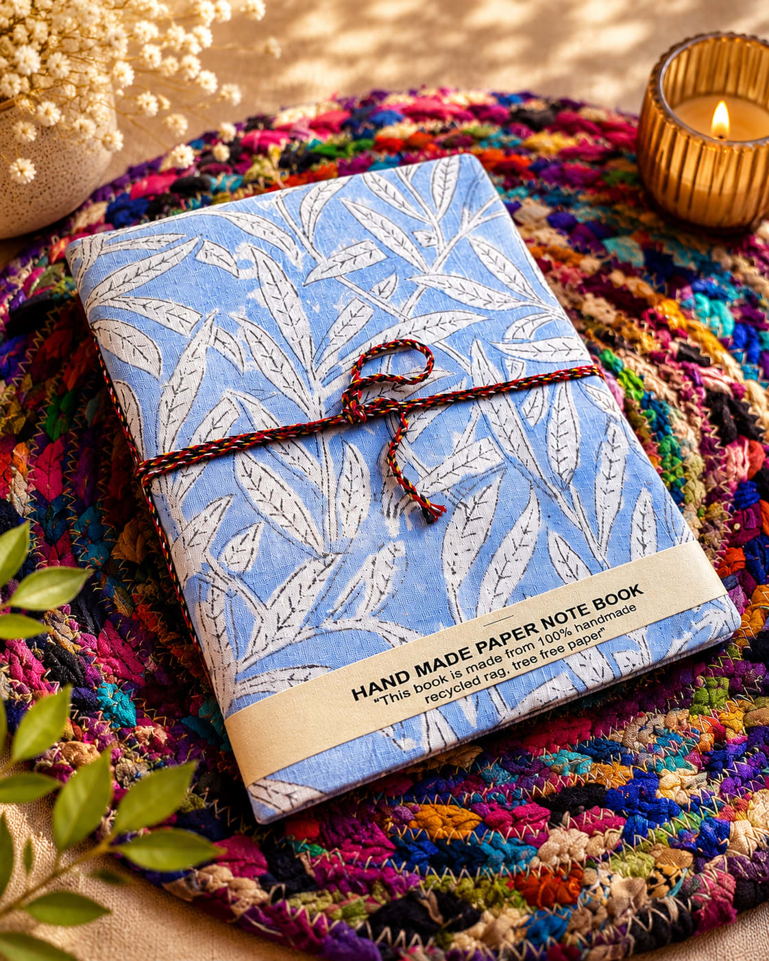 Handmade Hand Block Printed Diary – Artisan Journal & Notebook — image 2