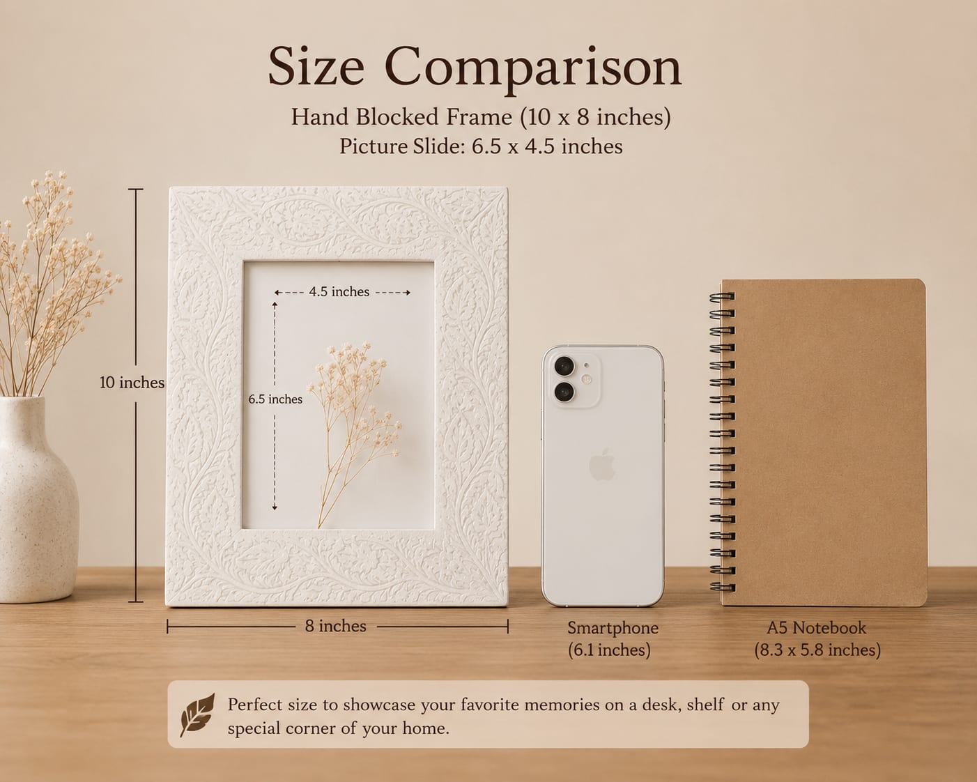 Hand-blocked Fabric Photo Frame — image 2