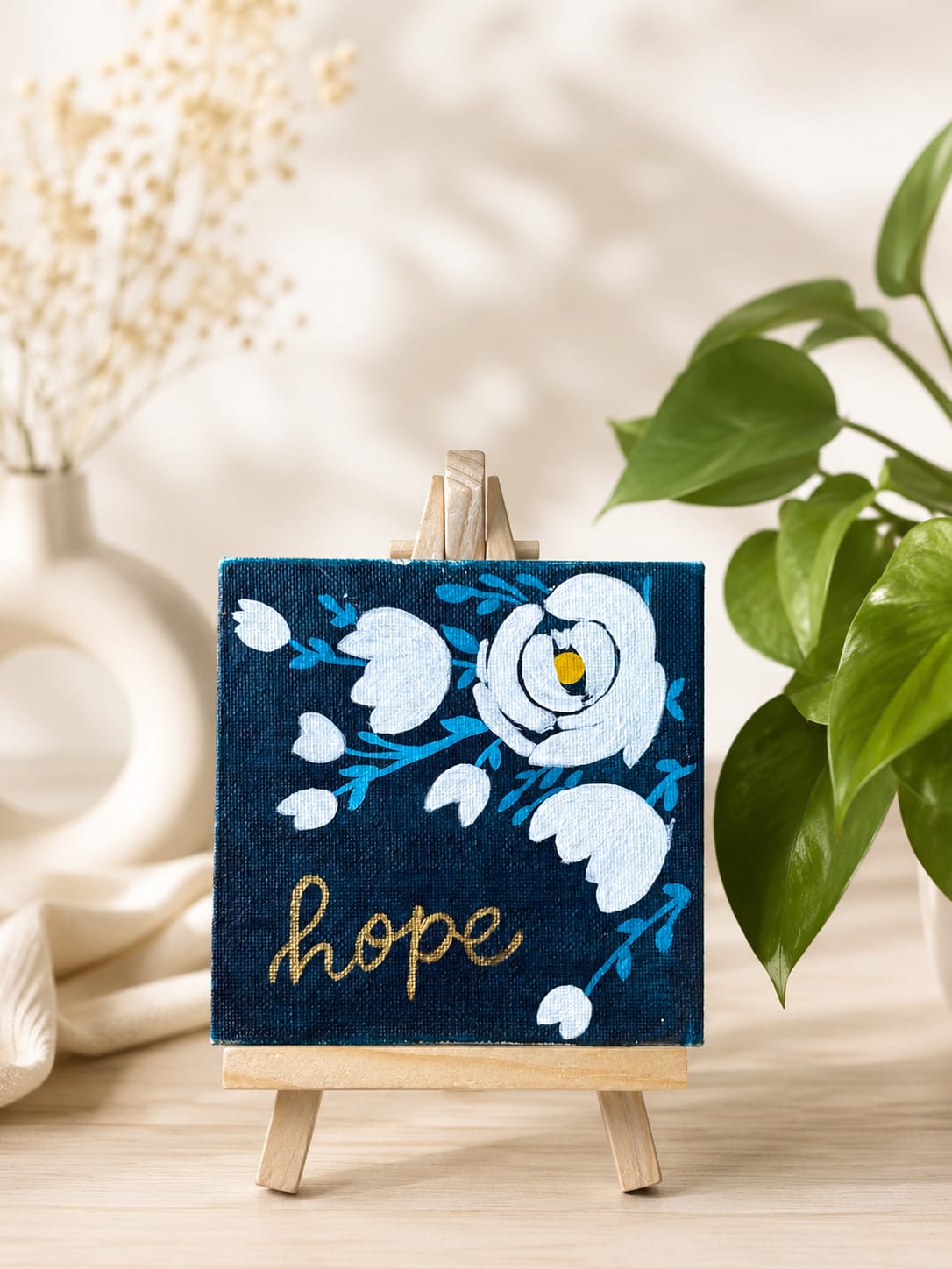 Hand-Painted Mini Canvas – Unique Home Décor