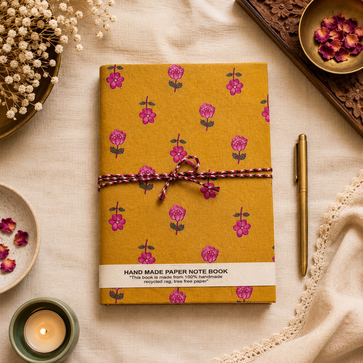 Handmade Hand Block Printed Diary – Artisan Journal & Notebook