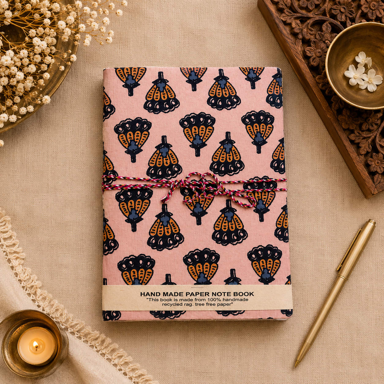 Handmade Hand Block Printed Diary – Artisan Journal & Notebook
