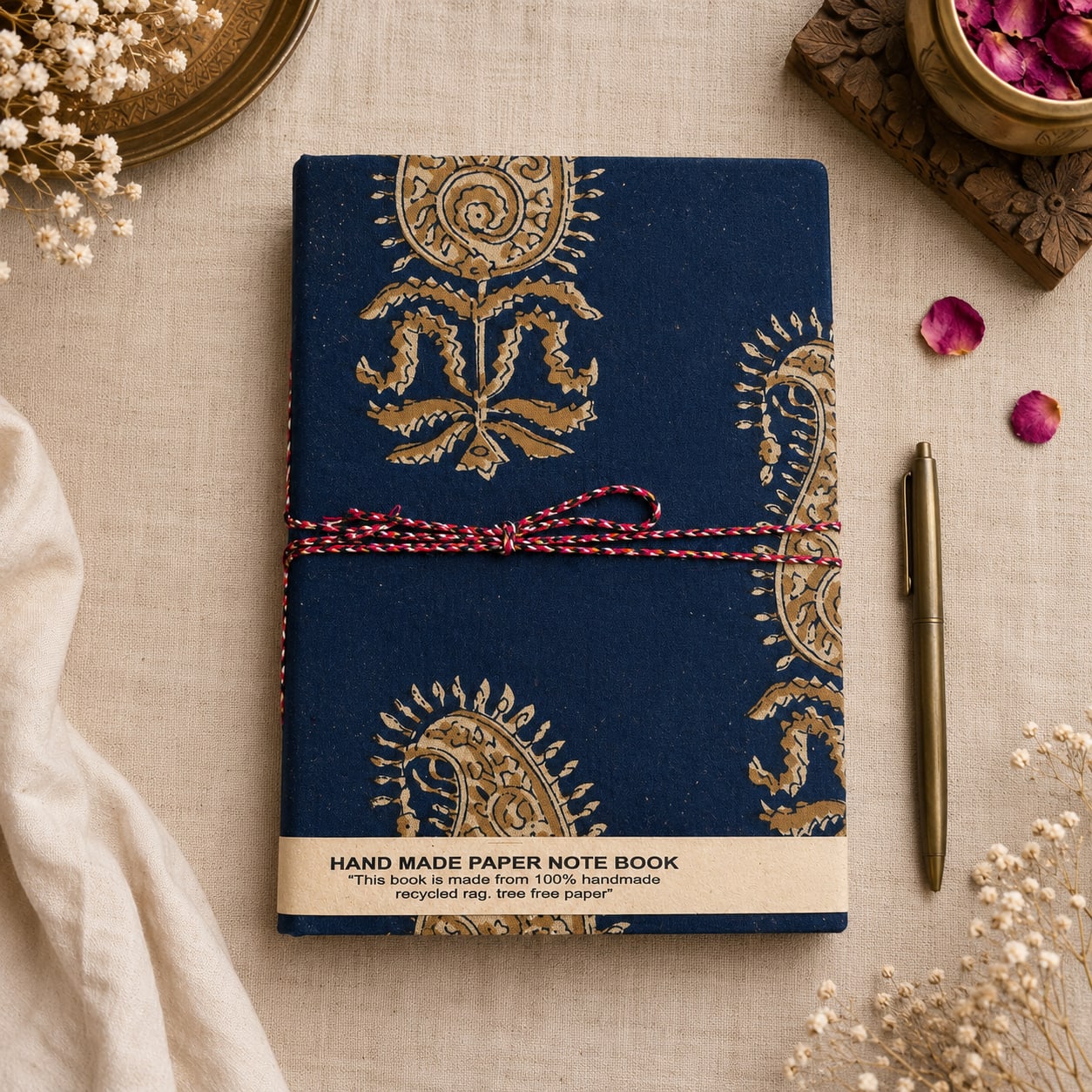 Handmade Hand Block Printed Diary – Artisan Journal & Notebook