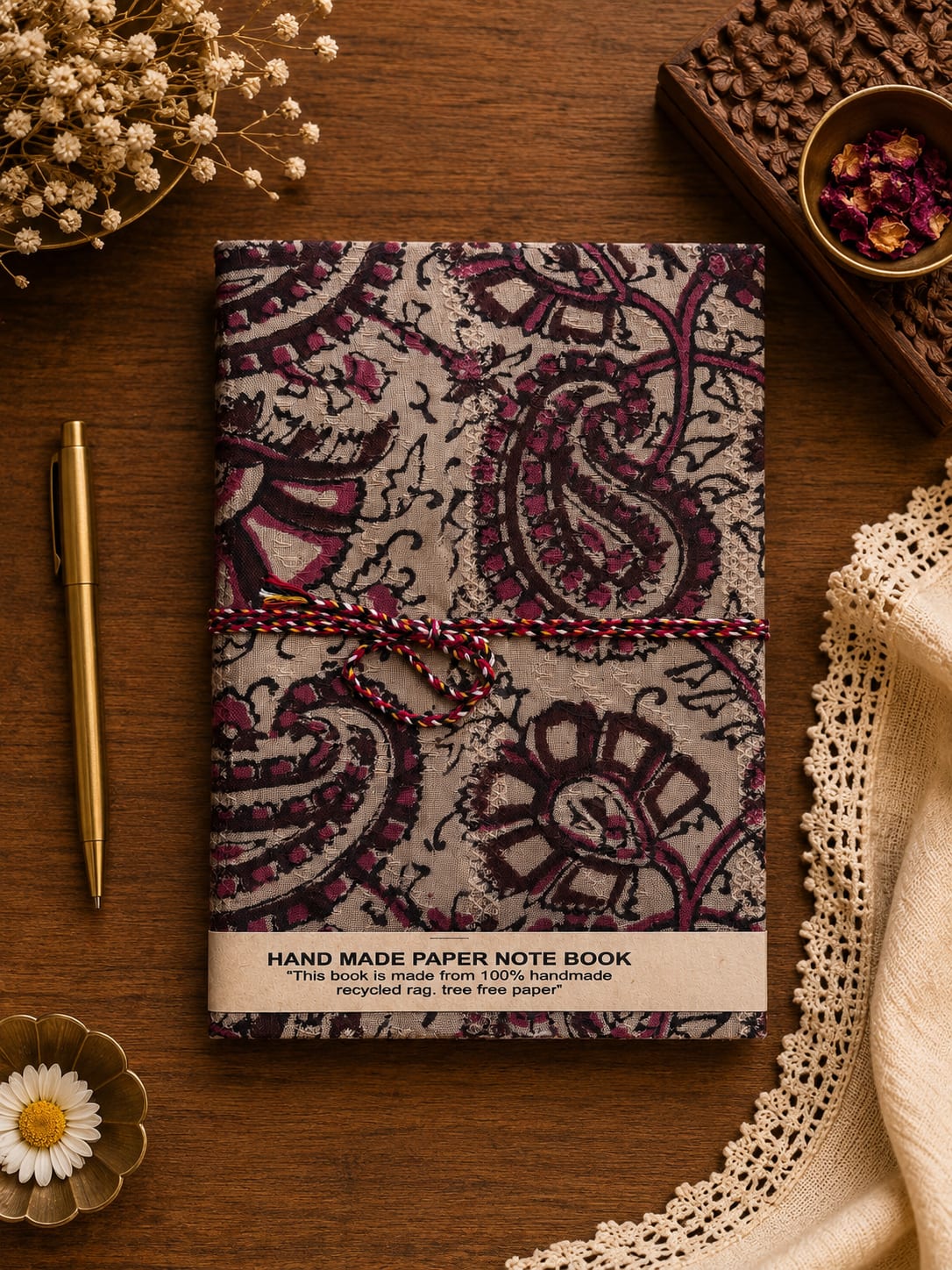 Handmade Hand Block Printed Diary – Artisan Journal & Notebook