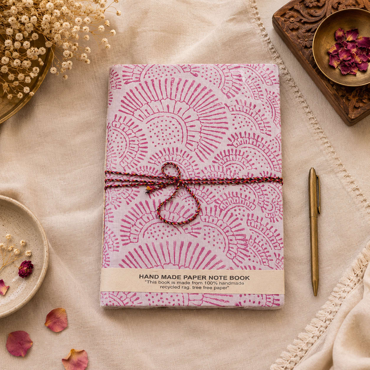 Handmade Hand Block Printed Diary – Artisan Journal & Notebook