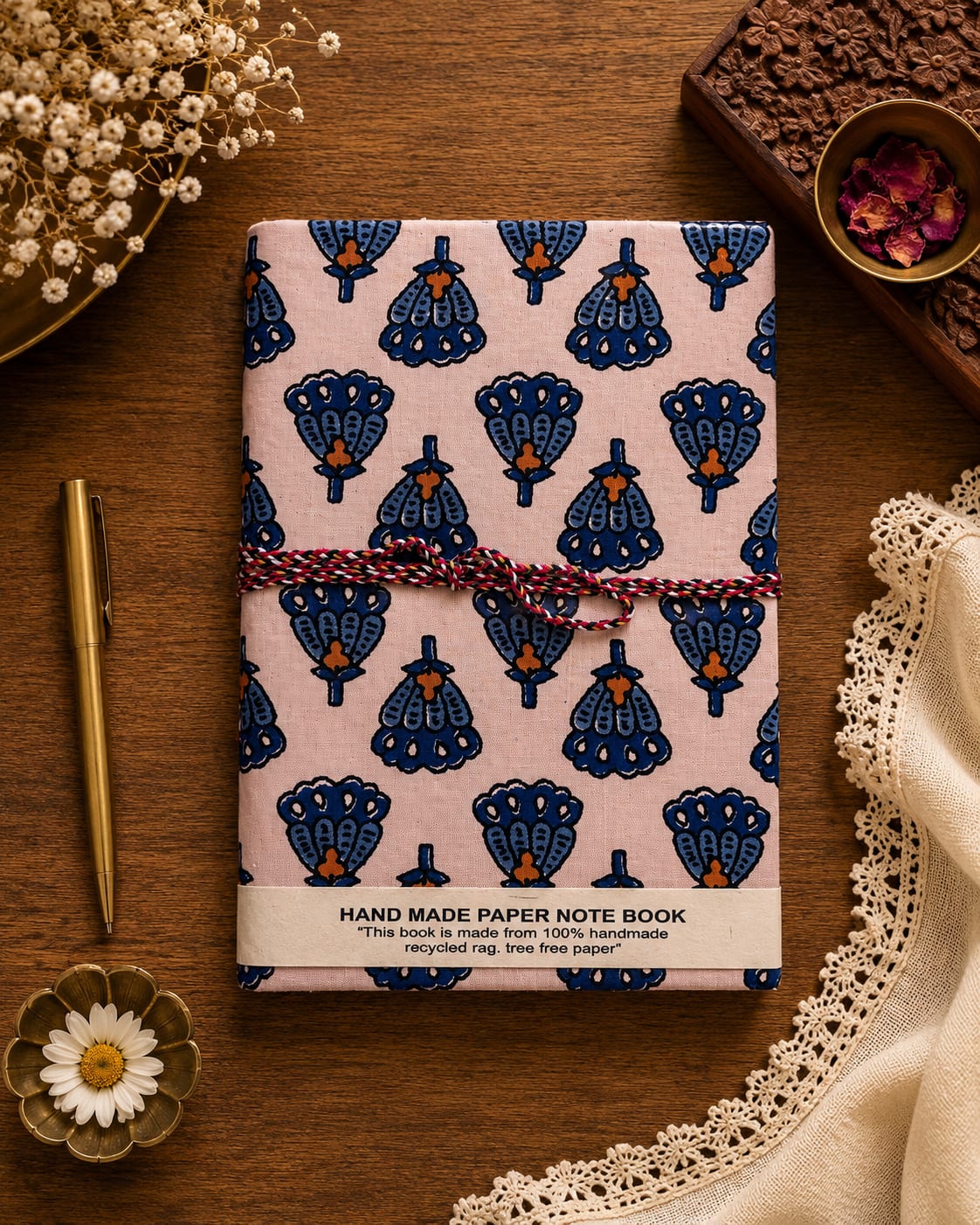 Handmade Hand Block Printed Diary – Artisan Journal & Notebook
