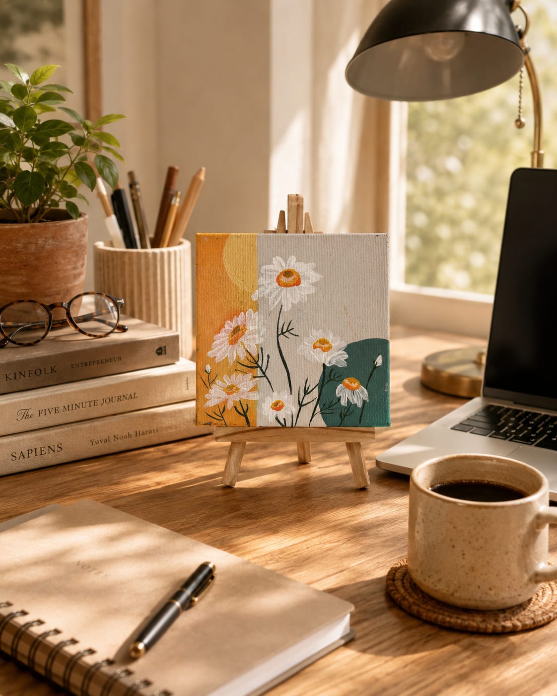Mini Scenic Canvas Painting – Handcrafted Home Décor