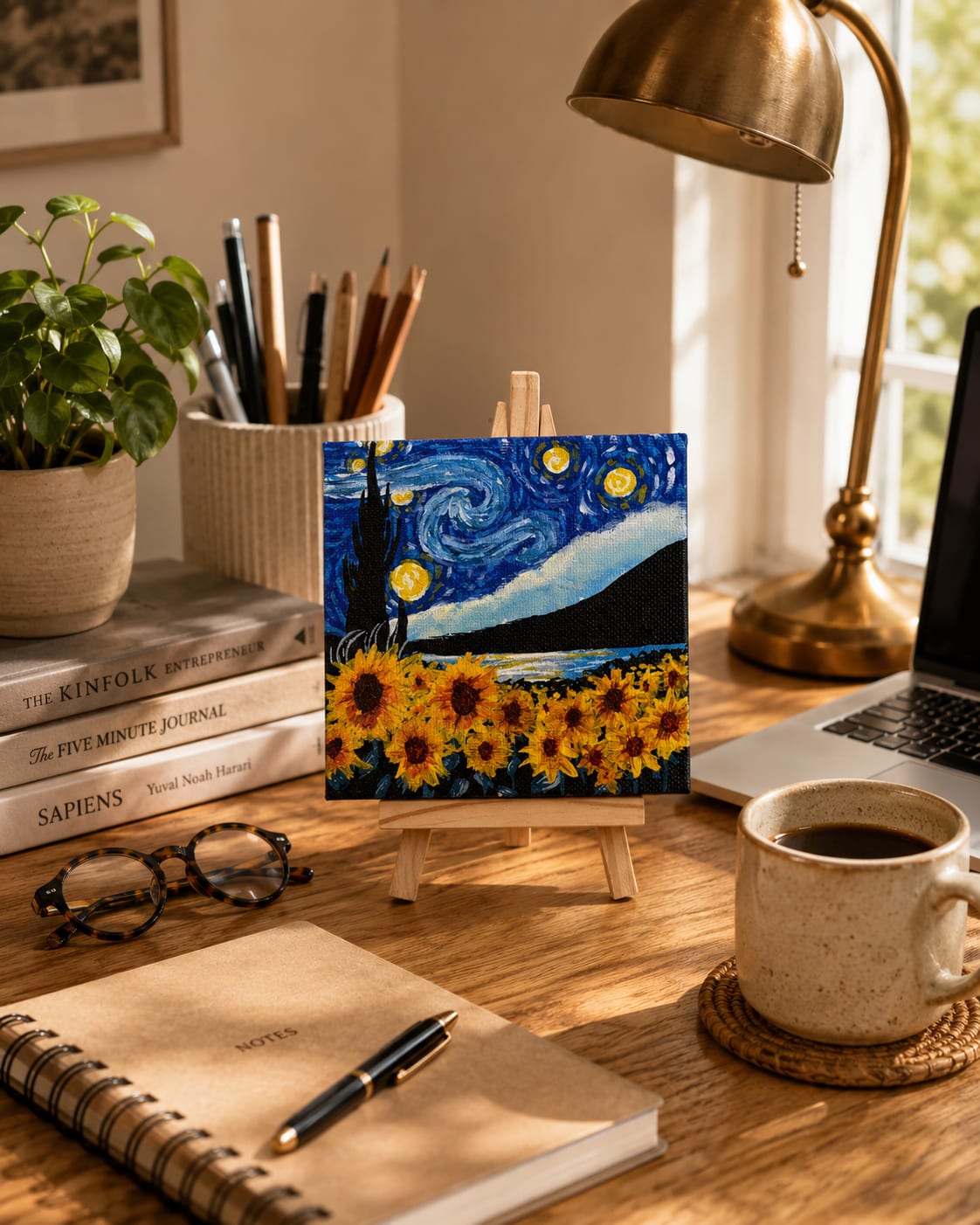 Mini Scenic Canvas Painting – Handcrafted Home Décor