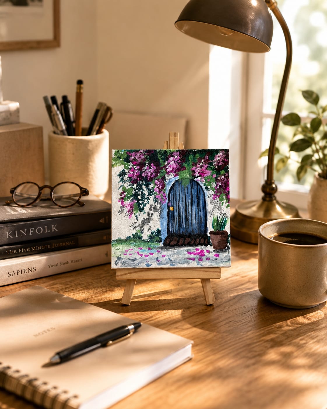 Mini Scenic Canvas Painting – Handcrafted Home Décor
