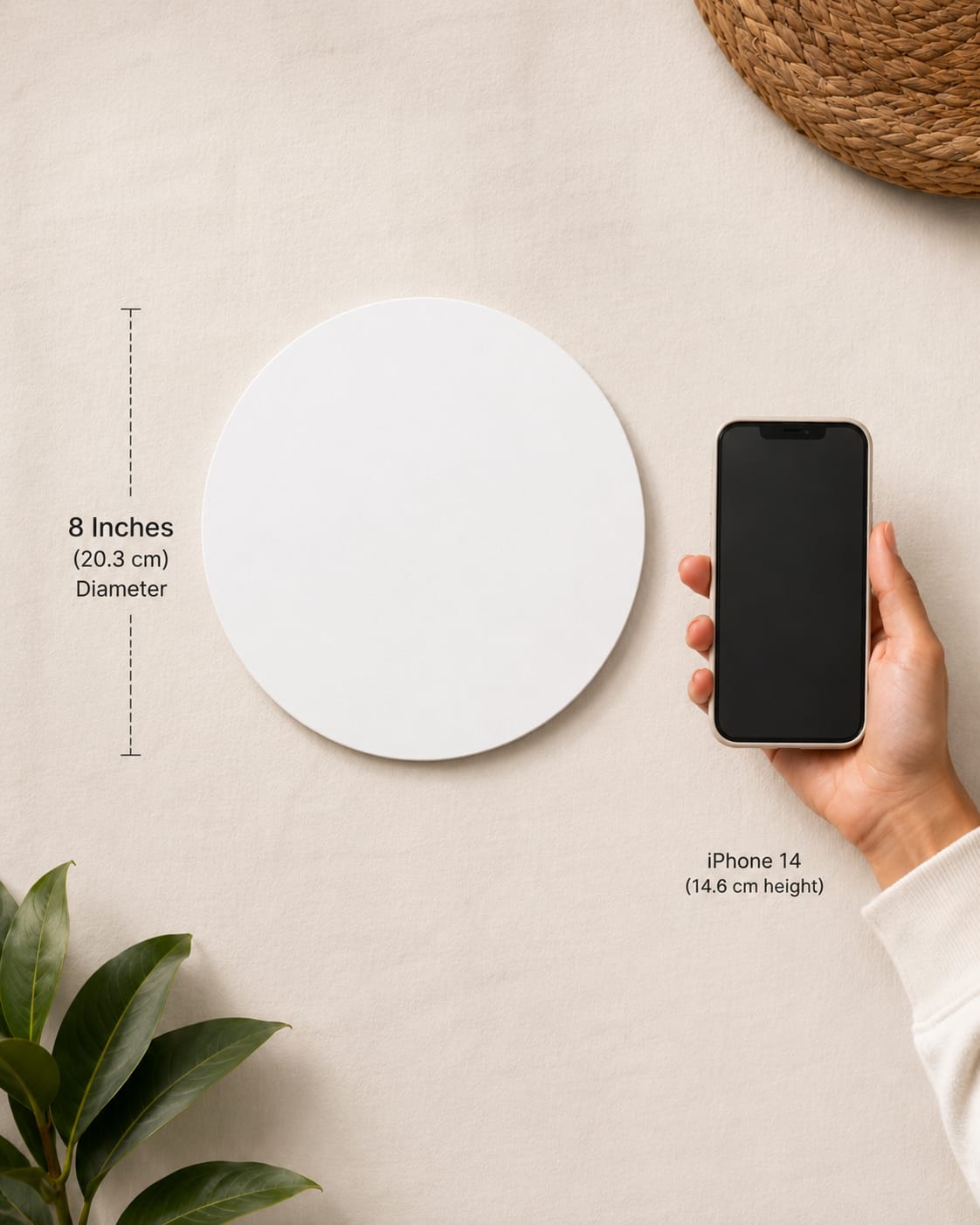 Hand-Painted Round Canvas — image 2