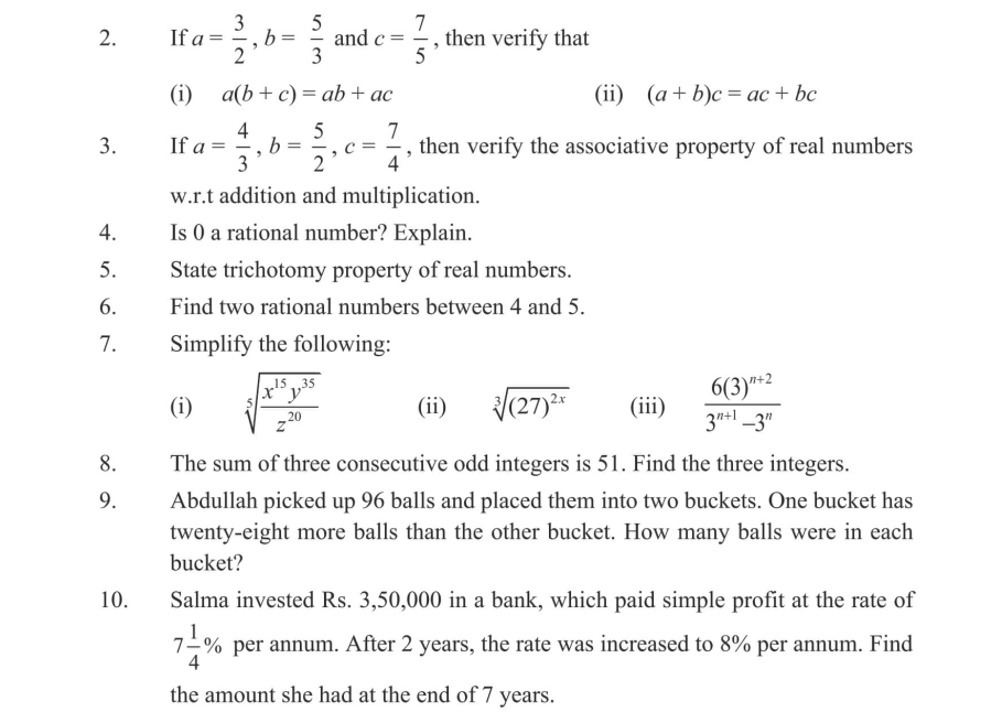 Review Exercise 1 Questin 2-10