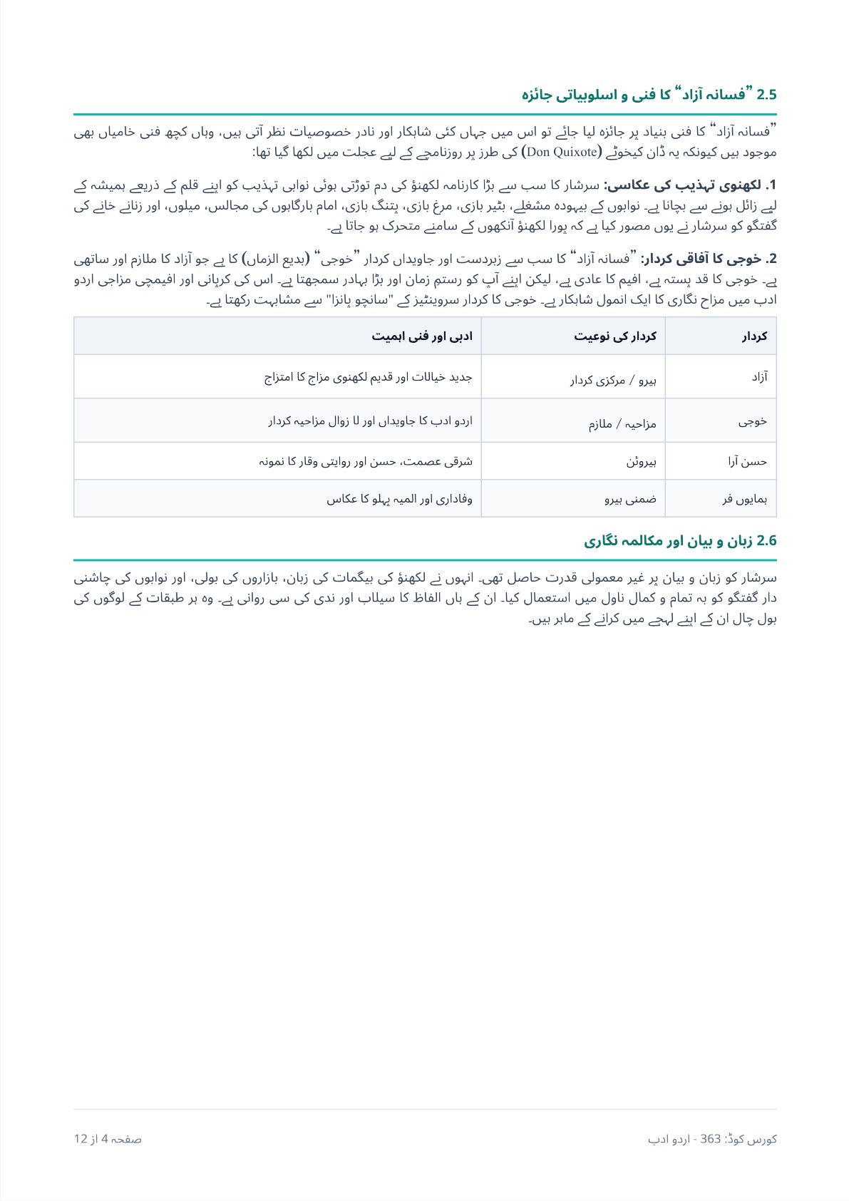 AIOU 363 Urdu-I Assignment No. 1 – Autumn 2026
- Page 4