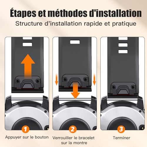 Vue 6 de Bracelet Silicone Garmin Compatible