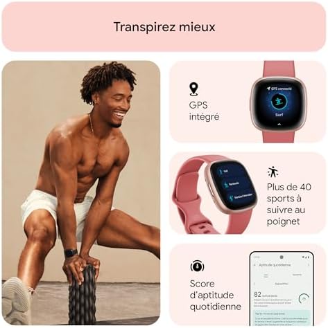 Vue 3 de Montre Connectée Fitness Autonomie