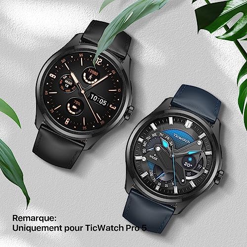 Vue 6 de Bracelet Cuir Ticwatch Pro 5