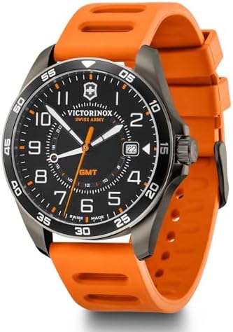 Vue 4 de Montre Homme GMT Bracelet Orange