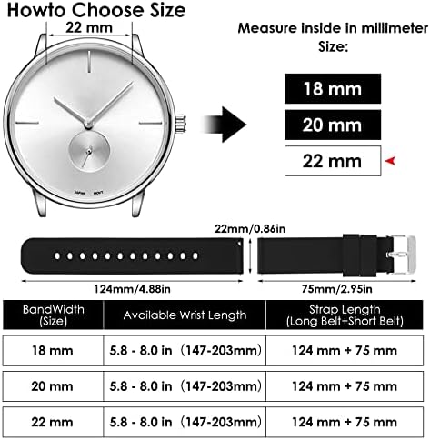 Vue 5 de Bracelet Montre Silicone Rapide