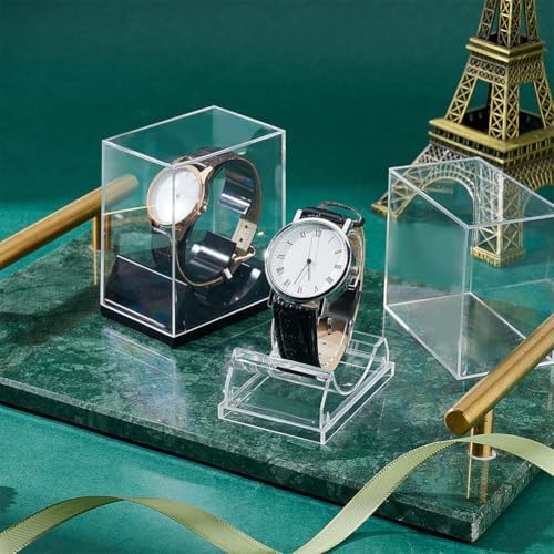 Vue 5 de Présentoir Montre Acrylique Noir Transparent