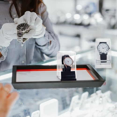 Vue 6 de Présentoir Montre Acrylique Noir Transparent